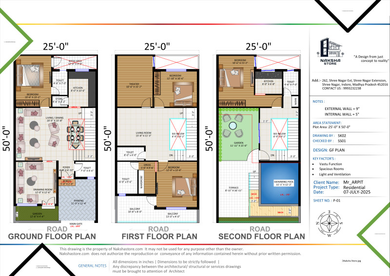25X50 House Plan A06